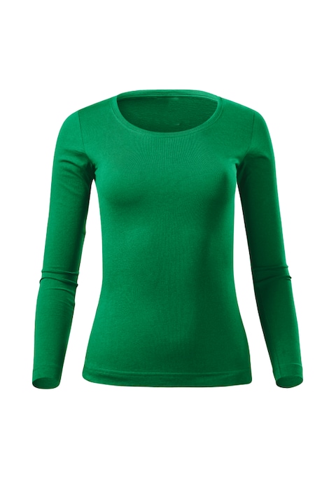 Bluza pentru femei, maneca lunga, Slim Fit, Verde