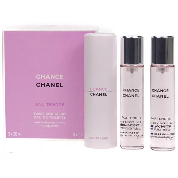 Chanel Chance Eau Tendre Apa de toaleta 3x20 ml, Femei