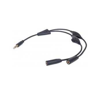 Cablu Audio Splitter, 3 metri, negru, Manhattan - MHT352864 Cablu Audio Splitter, 3 metri, negru, Manhattan - MHT352864