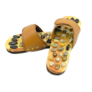 Papuci reflexoterapeutici Phenitech cu piatra naturala, 41, maro Papuci reflexoterapeutici Phenitech cu piatra naturala, 41, maro