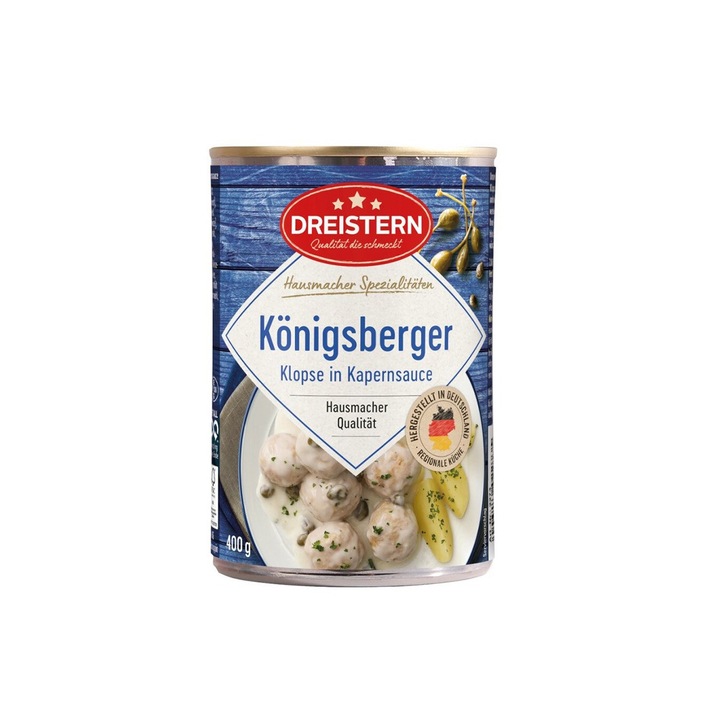 Chiftelute de porc, in sos de capere, 400 g, Dreistern