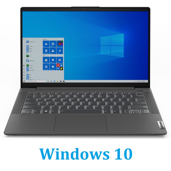 Лаптоп Lenovo IdeaPad 5 14ITL05, 14" FHD IPS 300nits, Intel Core i5-1135G7 4-core, 8GB DDR4, 1 TB SSD m2 PCIe, Intel Iris Xe Graphics, Windows 10 Home, Aluminium Case 1.38 kg Graphite Grey