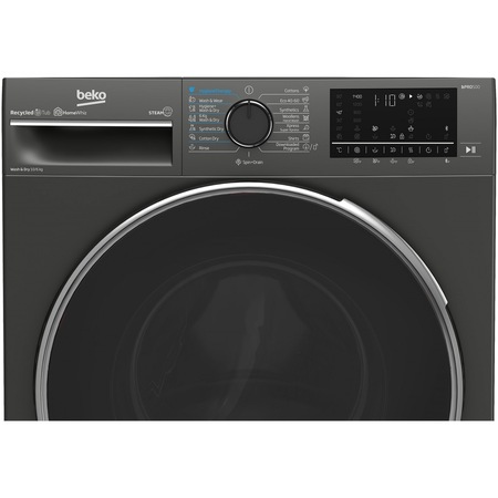 Masina de spalat rufe cu uscator BEKO B5DFT510447M, 10 kg spalare, 6 kg uscare, 1400 RPM, Clasa C, Motor ProSmart Inverter, HomeWhiz, SteamCure, Xpress/ Super Xpress, AddXtra, Gri