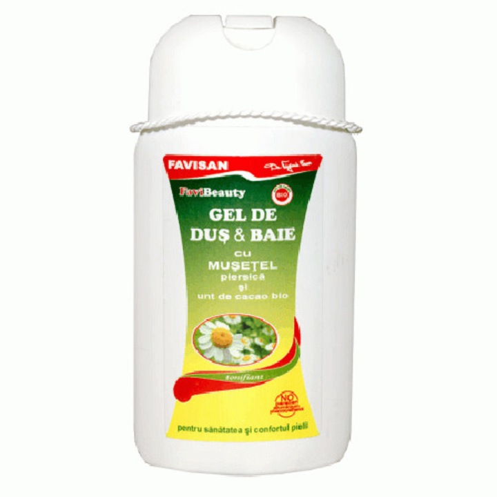 Favisan tus- és fürdőgél kamillás, barack és kakaóvajjal, 300 ml