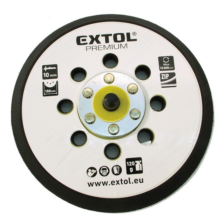 Extol gumitalp 150 mm 8 db lyukkal 8865038 excenter csiszolóhoz