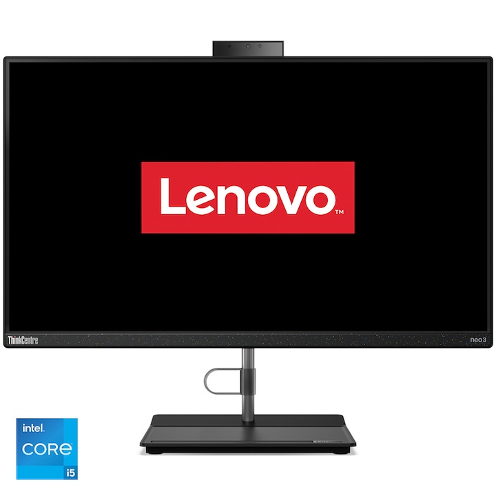 Lenovo ThinkCentre neo 30a 24 All-in-One asztali számítógép, legfeljebb 4,40 GHz-es Intel Core i5-1240P processzorral, 23,8", Full HD, IPS, 8 GB, 256 GB SSD, Intel Iris Xe Graphics, OS nélkül