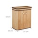 Relaxdays бамбуков кош за пране, естествен, 95 л, 63 х 55 х 35 см