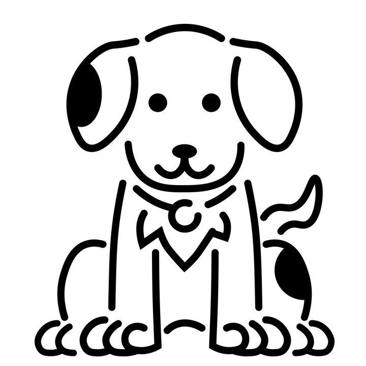 Sablon decorativ Fido, 20x20cm, reutilizabil, plastic