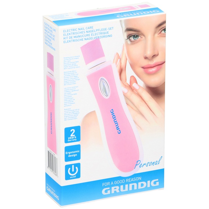 Lustruitor de unghii electric Grundig, 3 capete diferite