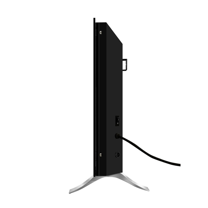 Дигитален стъклен конвектор Reecomer, LED дисплей, 2400W, 2 нива на мощност, черен, защита от прегряване, защита от накланяне, 45x84x11 см