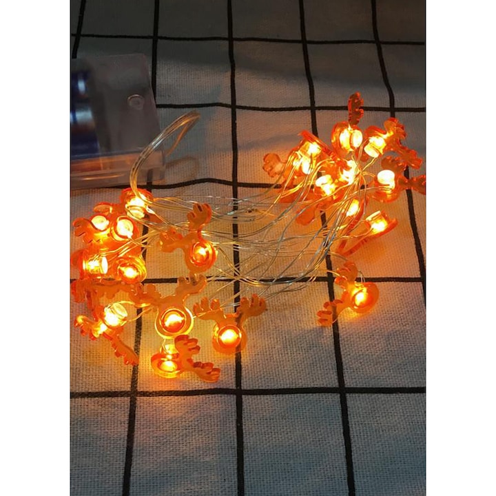 LED гирлянд, Wieysdoo, 2м, топла бяла светлина, Бял