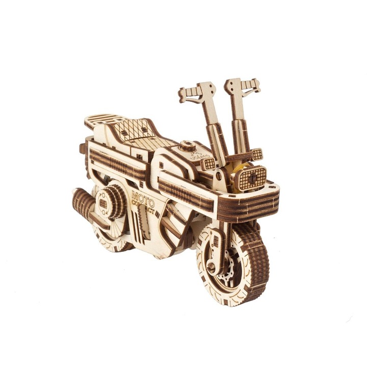 Mechanikus 3D puzzle Összecsukható robogó, Ugears, fa, 192 db