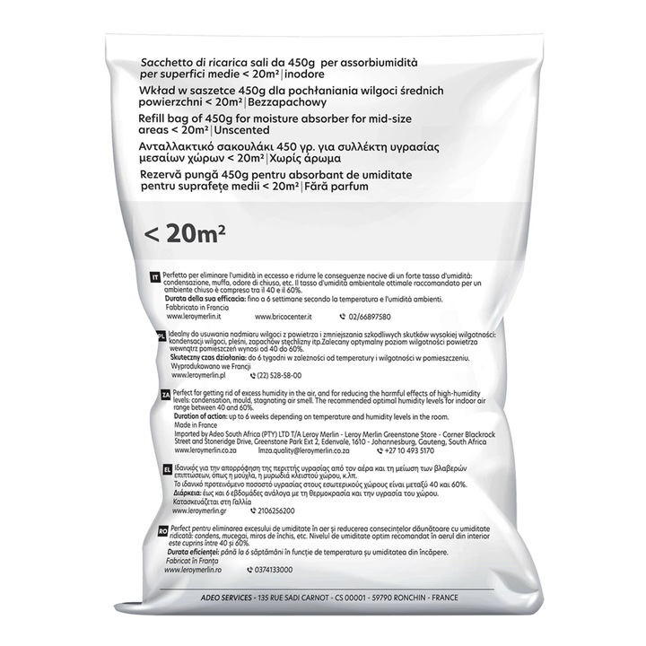Rezerva pentru dezumidificator granule 500g, fara miros