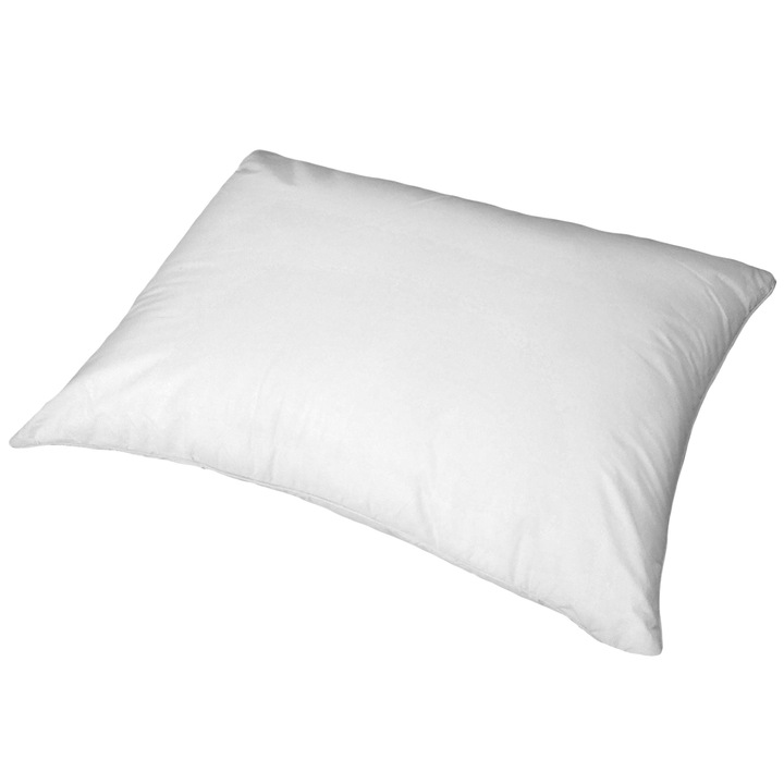 Perna pentru dormit, fabricata din microfibra plus poliester si silicon, culoare alb, dimensiuni 50 x 70 cm