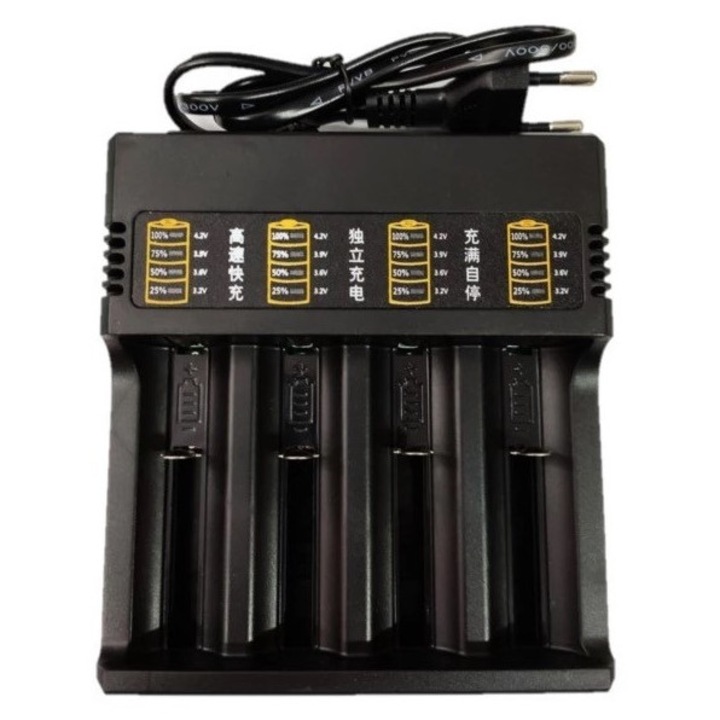 Incarcator MS-484AX 4 Acumulatori 4.2V Li-Ion 18650 cu 4 Porturi la priza 220V