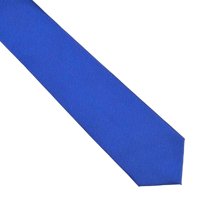 Cravata lata, Onore, albastru, microfibra, 145 x 7.5 cm, model geometric uni