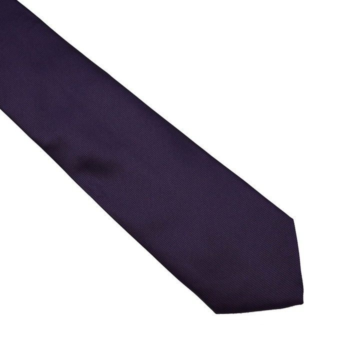 Cravata lata, Onore, mov, microfibra, 145 x 7.5 cm, model geometric uni