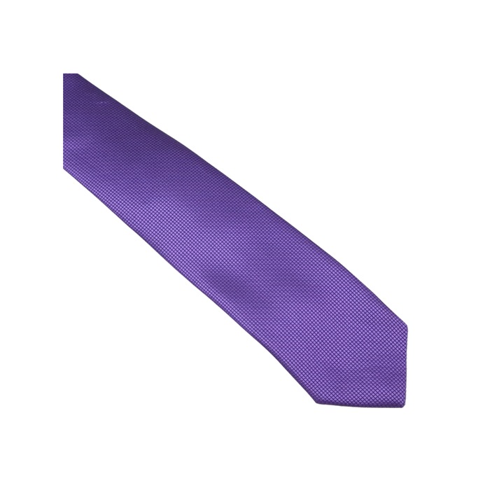 Cravata slim, Onore, mov deschis, poliester, 145 x 5.5 cm, model geometric uni