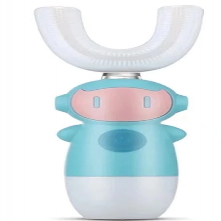 OEM Elektromos fogkefe, gyerekeknek, U alakú, kék