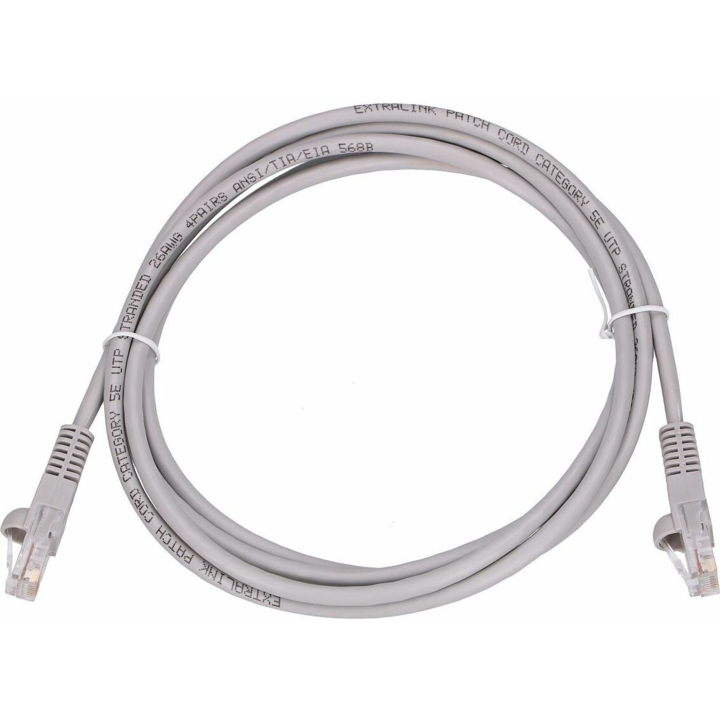 ExtraLink UTP CAT5e Patch kábel 2m - Szürke (EX.7676)