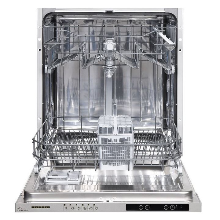 Heinner HDW-BI6613AID+++ Beépíthető mosogatógép, 13 Terítékes, 6 Program, LED kijelző, Aquastop, 60 cm, D energiaosztály