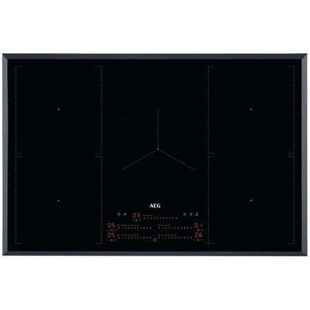 Plita incorporabila AEG IKE85753FB, Inductie, Gatire toata suprafata, Control touch, Booster (5 zone), Conectivitate hota, Timer, Oprire automata, 78 cm, Negru