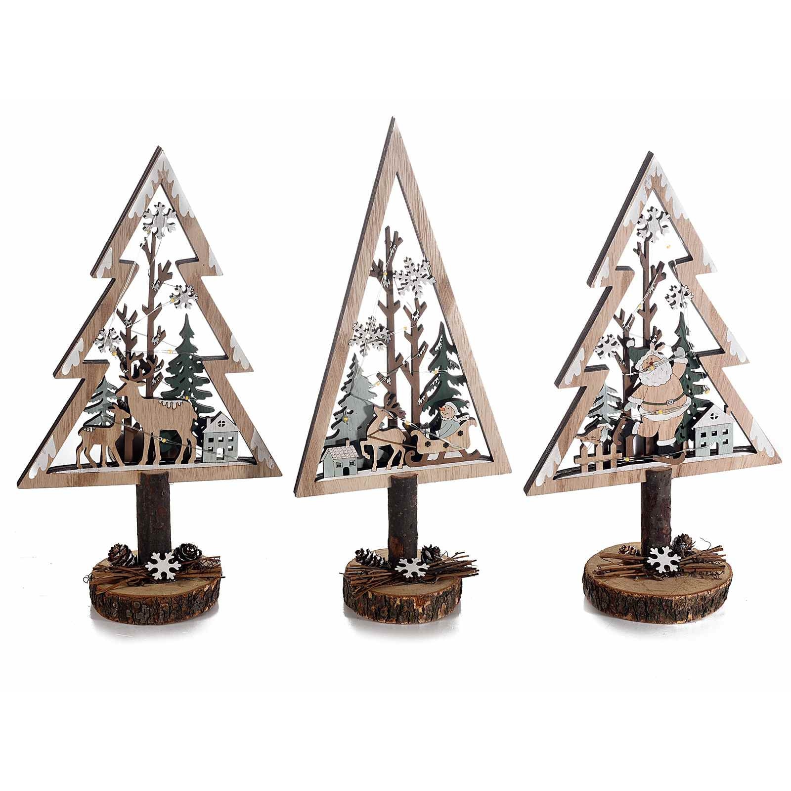 Комплект 3 елхи с диод 14x8x32 см - eMAG.bg