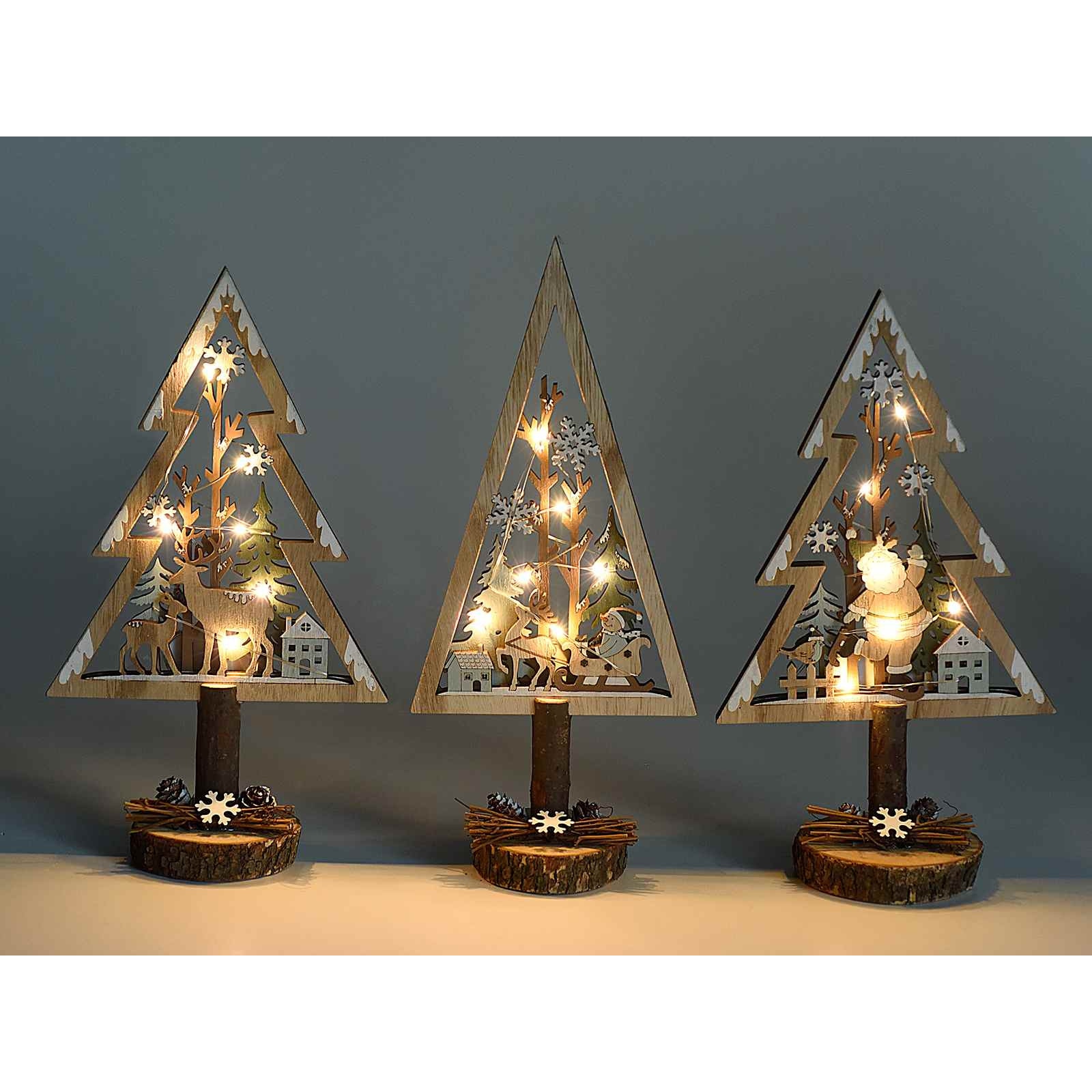 Комплект 3 елхи с диод 14x8x32 см - eMAG.bg