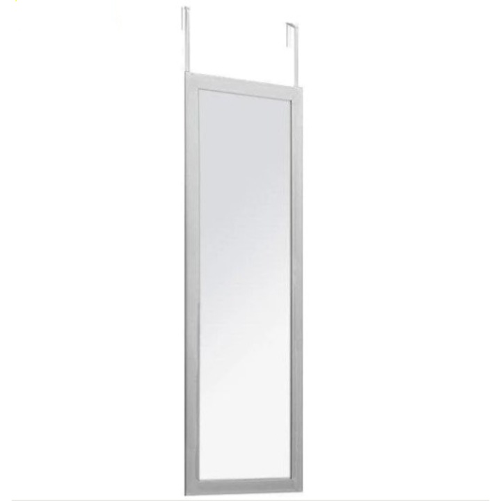 Oglinda cu cadru din aluminiu, 110x36 cm