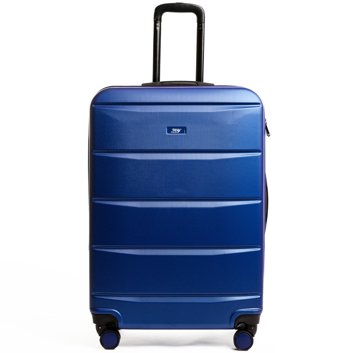 Кабинна количка, My Luggage TOKIO, 55x34x25cm, двойни колела, водоустойчив цип, цвят Indigo Blue