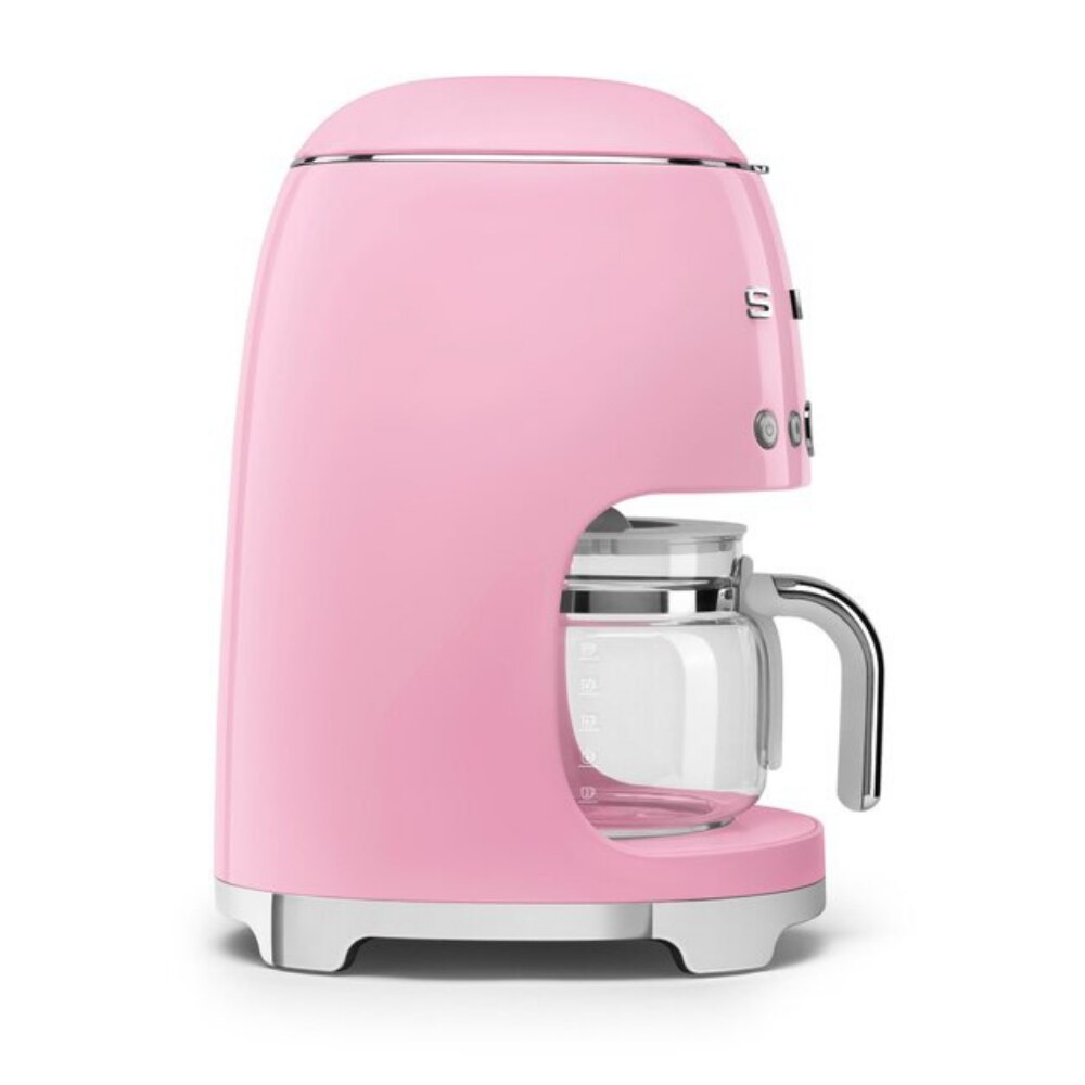 Филтърна кафемашина Smeg DCF02PKEU, 50's Style, 1050 W, 1.4 л, Розова ...
