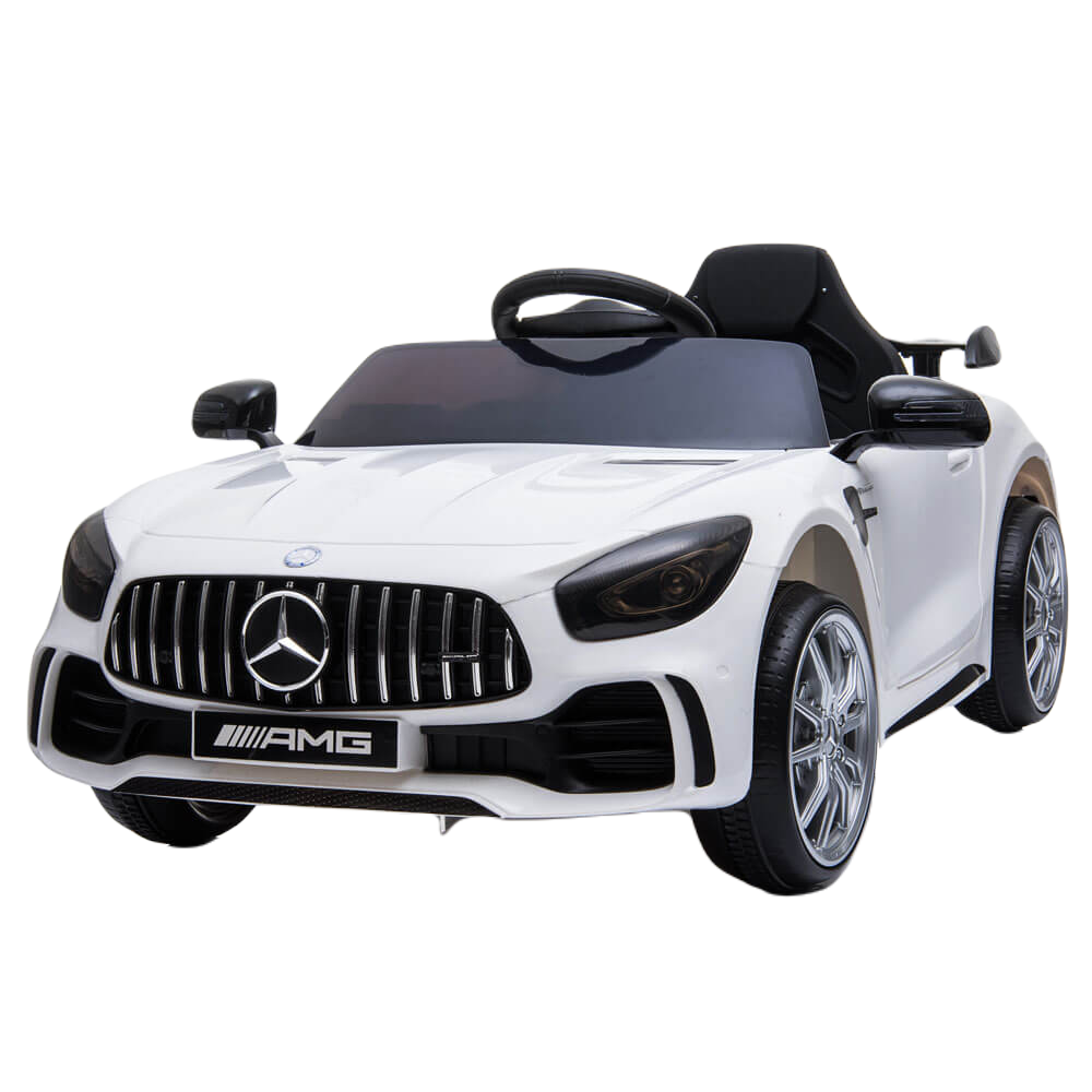 Електрически автомобил Mercedes GTR AMG, 108 x 67 x 46, бял - eMAG.bg