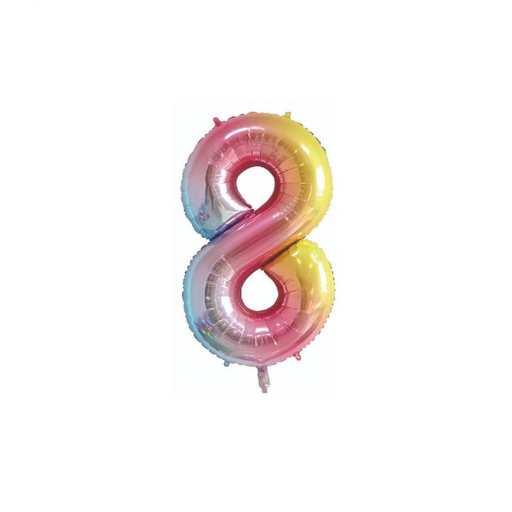 Fém fólia lufi, 8-as szám, 100 cm, fukszia