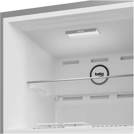 Frigider cu doua usi Beko B5RDNE504LDM, 477 l, HarvestFresh™, AeroFlow™, Everfresh+®, No Frost, Slim tank water dispenser, Display, Clasa E H 186,5 cm, Glossy Grey