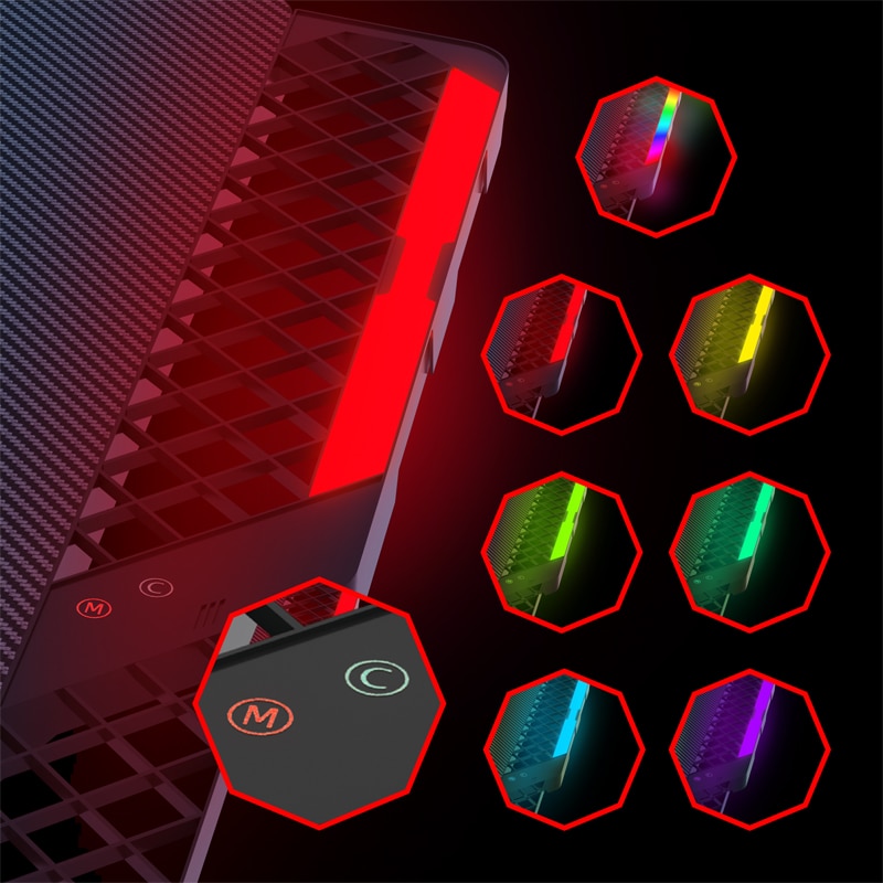 Комплект бюро за гейминг с RGB LED подсветка, Черно Младежко бюро със ...