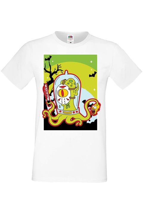 Férfi póló Mindenszentek Halloween Tralala ajándékHalloween The Simpsons Alien, Fehér