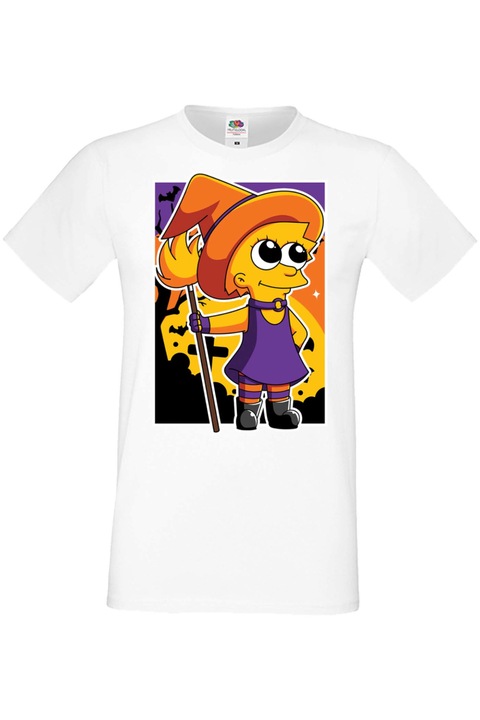 Férfi póló Mindenszentek Halloween Tralala ajándékHalloween The Simpsons Lisa Simpson 02, Fehér