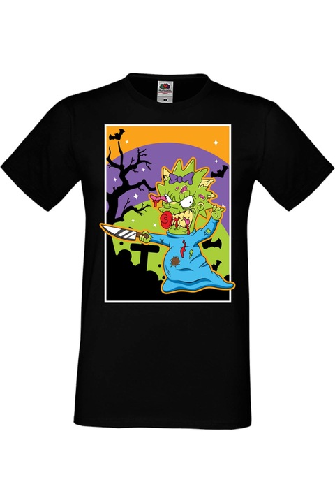 Férfi póló Mindenszentek Halloween Tralala ajándékHalloween The Simpsons Maggie Simpson 01, Fekete