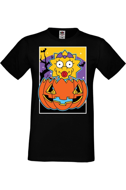Férfi póló Mindenszentek Halloween Tralala ajándékHalloween The Simpsons Maggie Simpson 03, Fekete