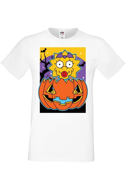 Férfi póló Mindenszentek Halloween Tralala ajándékHalloween The Simpsons Maggie Simpson 03, Fehér