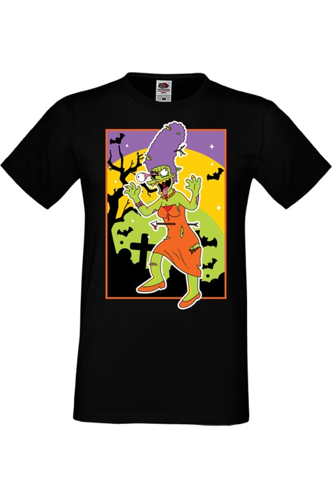 Férfi póló Mindenszentek Halloween Tralala ajándékHalloween The Simpsons Marge Simpson 01, Fekete