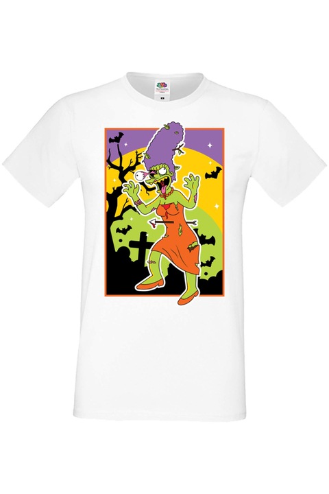 Férfi póló Mindenszentek Halloween Tralala ajándékHalloween The Simpsons Marge Simpson 01, Fehér