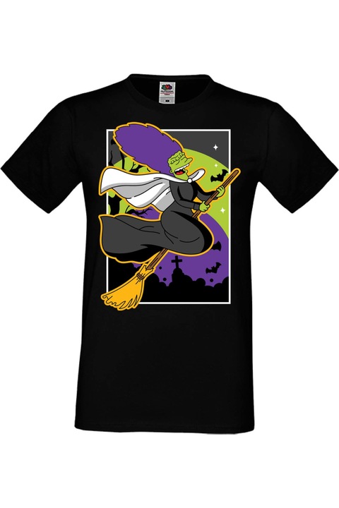 Férfi póló Mindenszentek Halloween Tralala ajándékHalloween The Simpsons Marge Simpson 02, Fekete