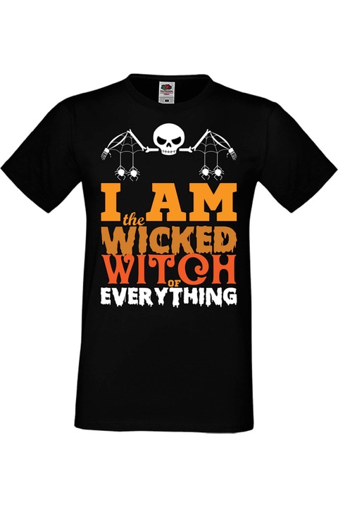 Férfi póló Mindenszentek Halloween Tralala ajándék Halloween I'm The Wicked Witch Of Everything 2, Fekete