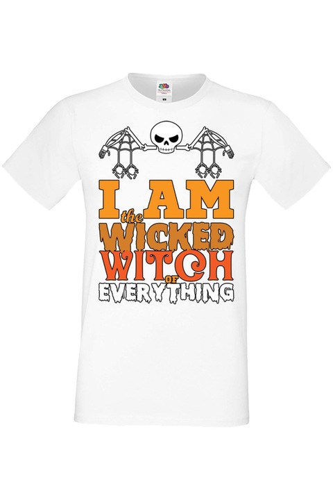 Férfi póló Mindenszentek Halloween Tralala ajándék Halloween I'm The Wicked Witch Of Everything 2, Fehér