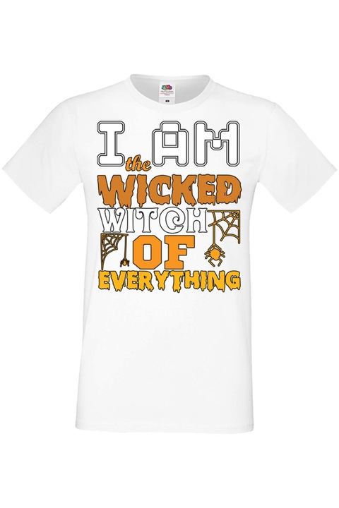 Férfi póló Mindenszentek Halloween Tralala ajándék Halloween I'm The Wicked Witch Of Everything 3, Fehér