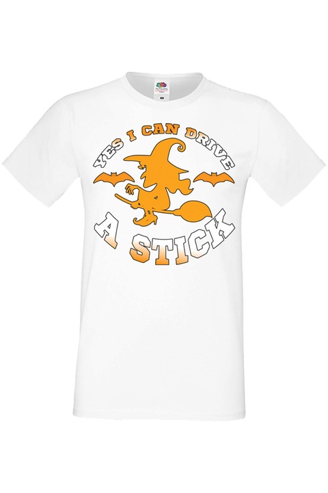 Férfi póló Mindenszentek Halloween Tralala ajándék Halloween The Simpsons Homer Bart Marge Lisa Maggie Yes I Can Drive A Stick, Fehér