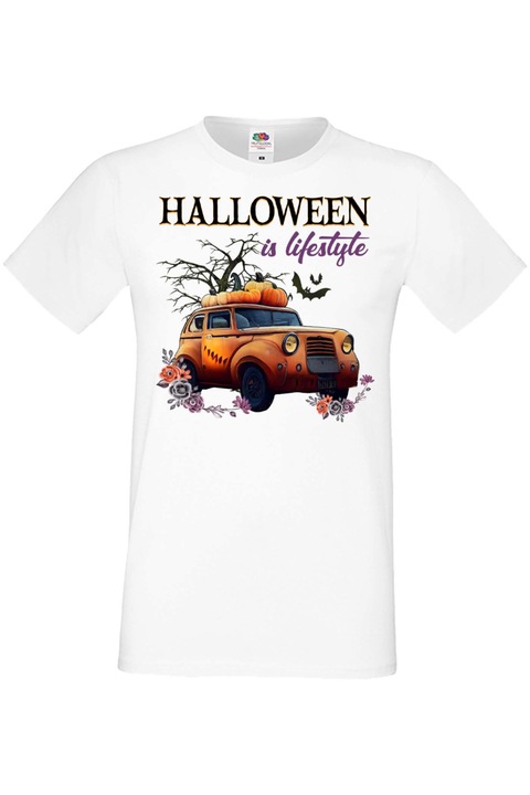 Férfi póló Mindenszentek Halloween Tralala ajándék Halloween Halloween is Lifestyle, Fehér