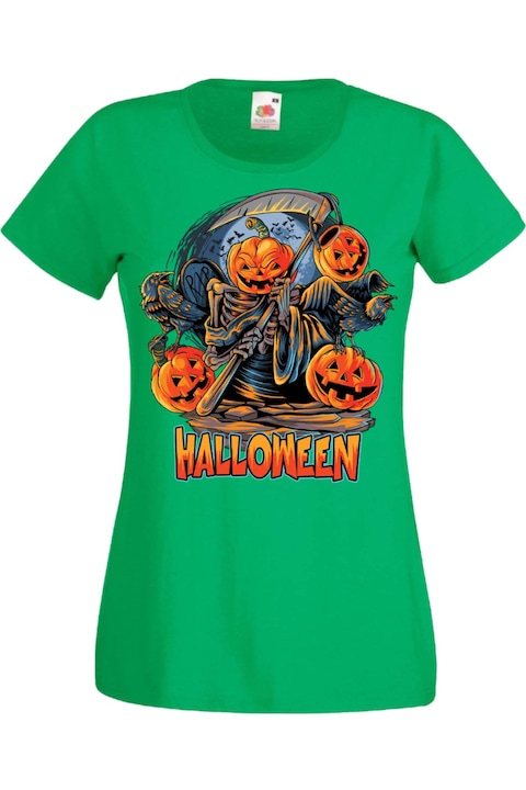 Női póló Mindenszentek Halloween Tralala ajándék Halloween 12, Zöld