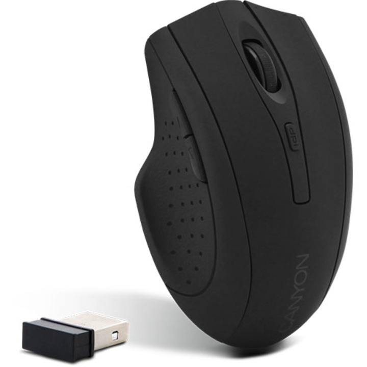 Mouse Wireless Canyon CNL-MBMSOW02, USB, Negru